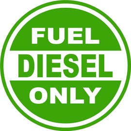 4" Diesel Fuel Only Sticker Decal Label Gas Tank Vinyl Truck can Bio Caution