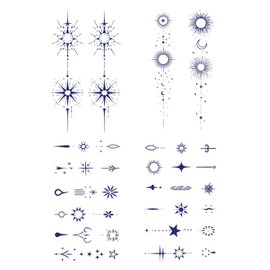 FUGLUS 4 Sheets Finger Temporary Tattoos, Semi Permanent Adult Realistic Henna Tattoo, Tiny Small Waterproof Hand Tattoos for Women, Natural Non-Toxic Ingredients