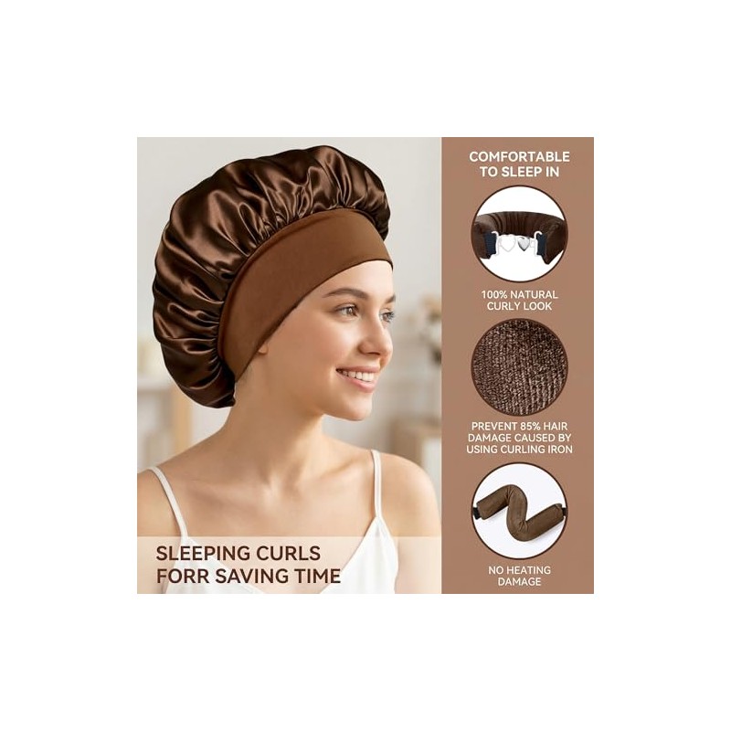 Rizadores de pelo nocturnos sin calor - 3 piezas de