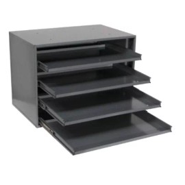Durham 4 Drawer Large Slide Rack with 4 Empty Large Trays for Assortments