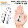 Keeshibao 12-Piece Stainless Steel Fingernail & Toenail Clippers Set with