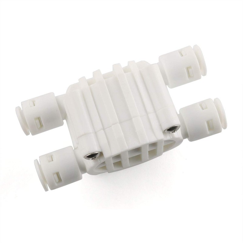 E-outstanding 1/4 Inch Push-Fit 4-Way Automatic Shut-Off Valve with Quick-Connect