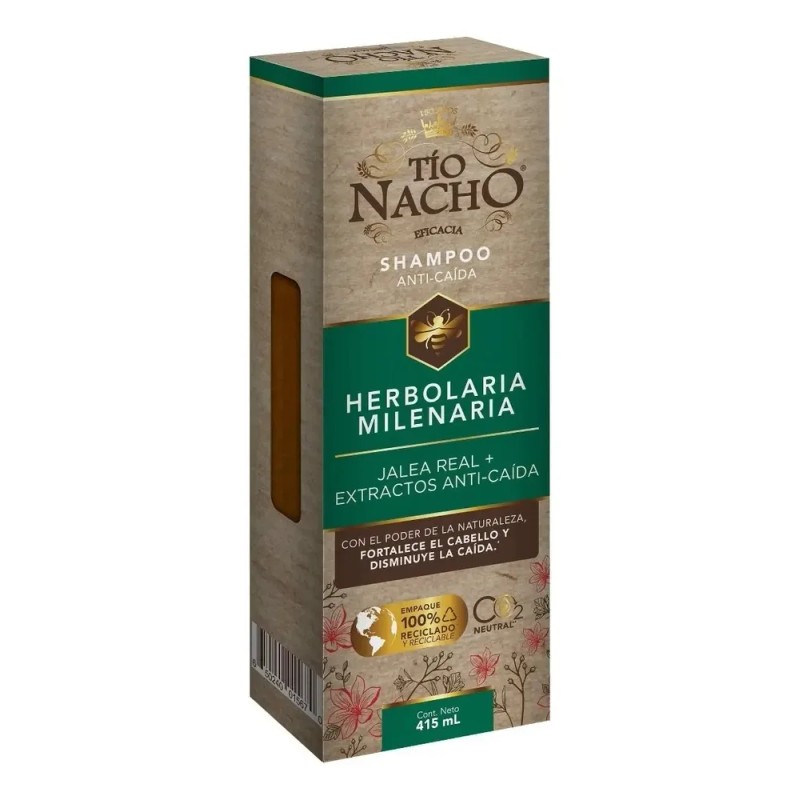 Tío Nacho Shampoo Herbolaria Milenaria. Botella Con 415ml.