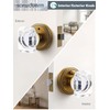 SORWDUERM 2 Pack Antique Brass Door Knobs - Crystal &