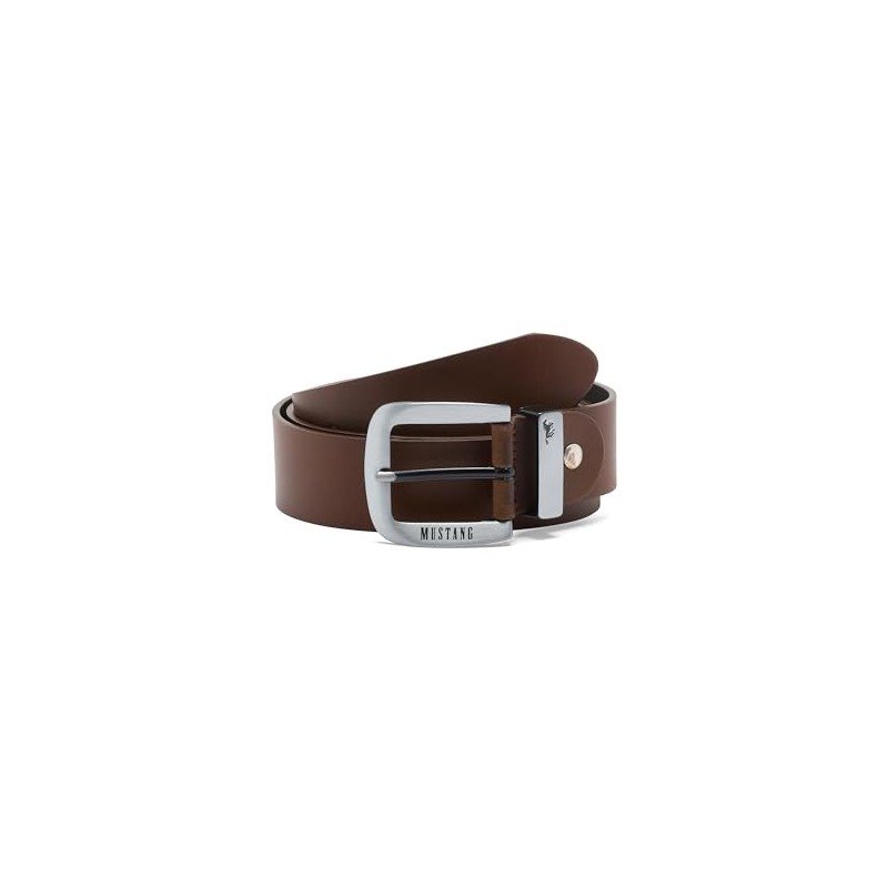 MUSTANG MG2103L15 Men's Leather Belt 35 mm Belt Width Brown