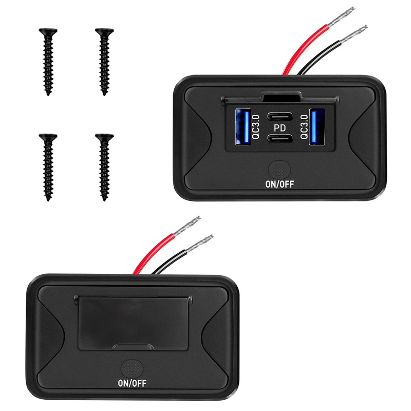 Daakro 96 W Pack of 2 12 V USB Sockets,