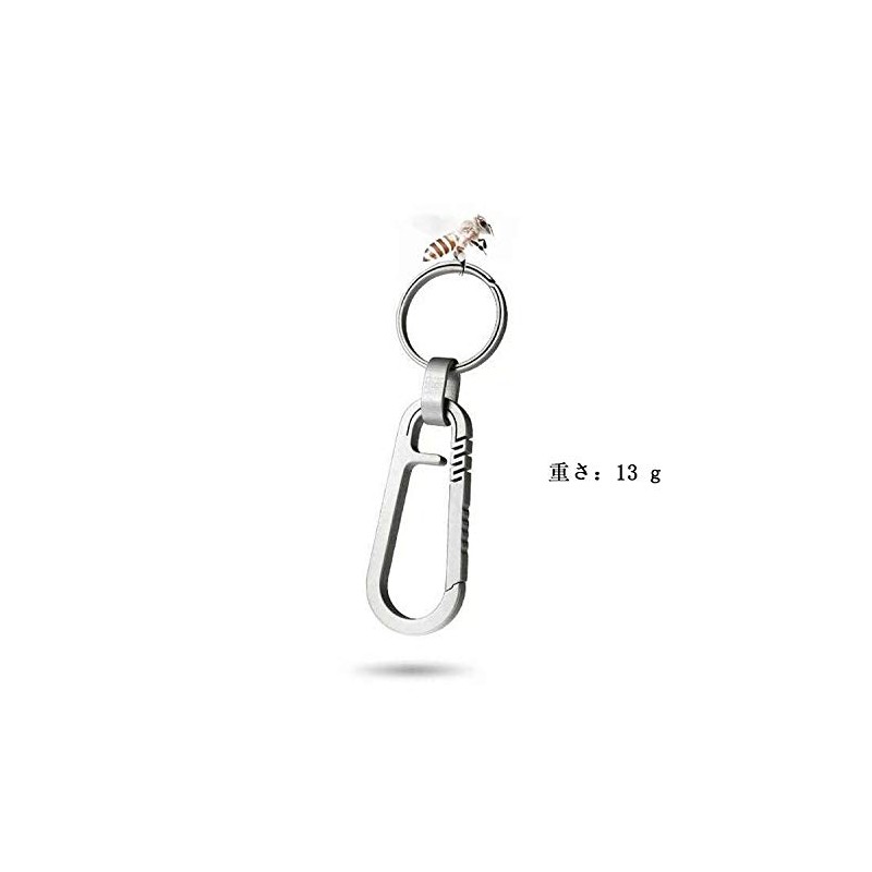 AIXUAN TC4 Titanium Alloy Key Holder with Carabiner Key Ring,