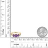 Gem Stone King 18K Yellow Gold Plated Silver Purple Amethyst