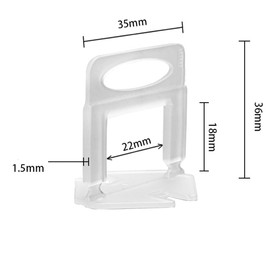 Aisamco 300 Pcs Tile Leveling Clips,Tile Spacers 1.5mm,Clips for Tile Leveling System (1.5mm Clips)