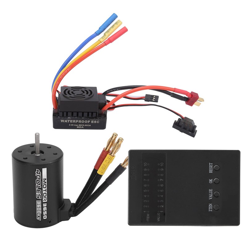 Reliable 3650 3600KV Brushless Motor 60A ESC Programmer Card Kit