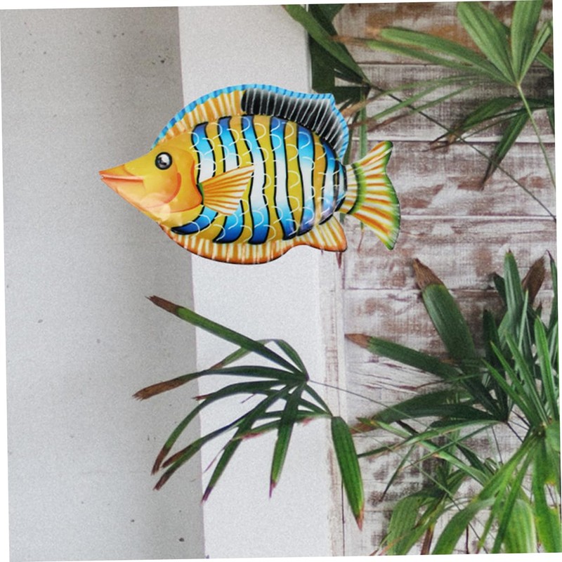 Ipetboom 2Pcs Metal Fish Wall Decor Vibrant Iron Fish Wall