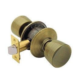 Schlage F10 BEL 609 16-080 10-027 Bell Hall and Closet Knob, Antique Brass