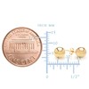 14K Yellow Gold Ball Stud Earrings, 8mm