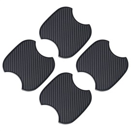 TANGSEN Car Door Handle Protector Cover Seal Sticker Scratch Concealment Guard Scratch Protection Carbon Door Knob TPU Protective Film Parts Accessories Exterior Universal Type Black 4-Piece Set