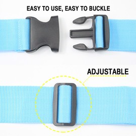 Amison Suitcase Strap – Luggage Strap Adjustable Luggage Straps with Buckle Closure (4-Multi-Colour)