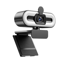 WAKEVLEO USB Webcam, Full HD 2K Webcam for PC and Laptop, Plug-and-Play, webcam with Microphone,Auto Light Correction, 360° View Web Cam for Live Streaming, gaming, Studying, Conferences