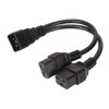IEC320 C19 to C20 Cable, Dual IEC320-C19 Female to IEC320-C20