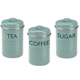 Typhoon Vintage Kitchen Collection | 27oz Storage Canisters (Set of 3) - Blue