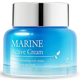 [The Skin House] Marine active cream (50ml/1.69oz). Hyaluronic acid hydrating cream instantly hydrates and moisturizes skin. Deep moisturizing for dry and dehydrated skin.