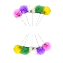 SHENGOCASE 10-Pack Cat Tree Tower Accessories Replacement Attachment Ball Toy, Replaceable Cat Dangling Toy with Bell (Cream-White)