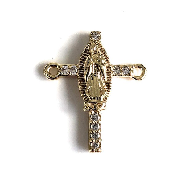 SIFRIMANIA Virgen de Guadalupe Adjustable Red String Hope Cross CharmBracelet