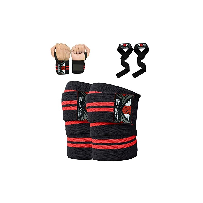 Be Smart Knee Wraps Weight Lifting Body Building Gym Training