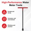 TNITRIB 17 Inch Water Meter Key with 4-Way Utility Key