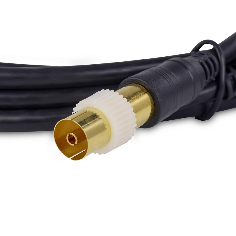 SSL Satellites 2 Meter 3C-2V Black Cable TV Aerial Lead