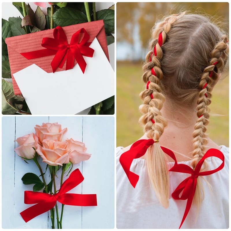 Luktastic Satin Ribbon, Red, 20 mm Wide, 22 m Long,