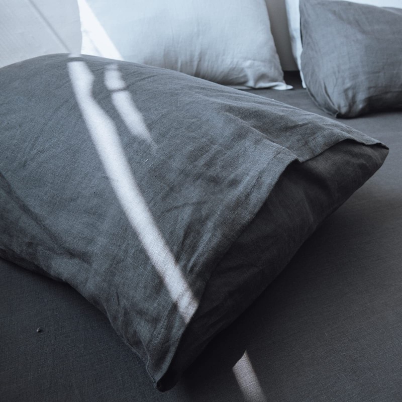 Simple&Opulence 100% Linen Sheet Set 4pcs Basic Style, Deep Pocket,