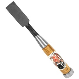 千吉銅賞 ノミ 追入のみ 刃巾24mm 木工用 鋼付 赤樫柄 奥行2.5×高さ23×幅3cm