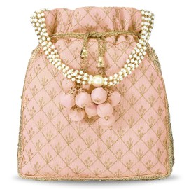 Aheli Indian Potli Bags Gift for Women Evening Bag Clutch Ethnic Bride Purse with Drawstring Mothers Day Gifts for Mom