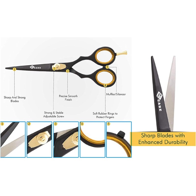 Professional Hairdressing Scissors, Japanese Stainless Steel Salon Scissors - 16.5