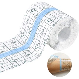 Qunkun Waterproof Bandages, Waterproof Bandage Roll, Waterproof Shower Bandages, Sterile Compresses, Sterile Wound Bandages, 15x10 cm, Fixing Bandage Roll for Waterproof Bandages, Anti-allergic (15 cm)