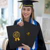 Graduation Decorations 2025 Black Gold Graduation Guest Book to Sign