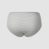 JAJU [JAJU] Women's Cotton Stripe Hipster Panties 3-Pack_Grey