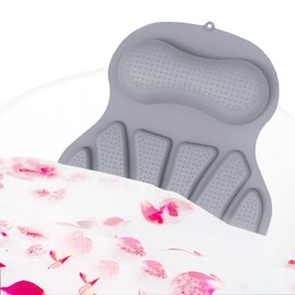 Bathtub Pillow Silicone Bath Pillow for Tub, Slip Proof Bathtub Pillow for Head and Neck Support, Quick Drying, Dirt Resistant Pillow Relaxing Bath Accessories Spa Gifts