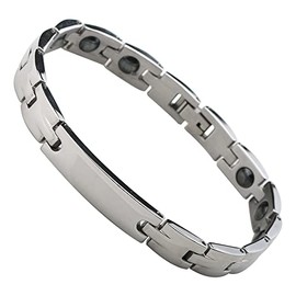 Silver KYASYA Hematite Bracelet, Stainless Steel, Bangle, Silver Chain, Bracelet, Simple, Adjustment Tool Included, Silver Stainless Steel