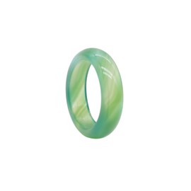 Carnelian Crystal Rings Jade Rings Natural Gemstone Band Ring Good Luck Jade Ring Green Jade Rings for Women Carnelian Smooth Round Donut Ring (Green8)