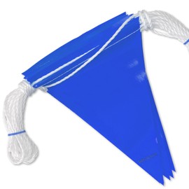 NACARUM Blue Pennant Banner Flags | OSHA 500lb Rated | Strand Fade Resistant 【102FT】