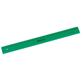 Westcott 10172 00 Plastic Ruler, has a Handy Hanging Hole, cm/mm Scale, Green