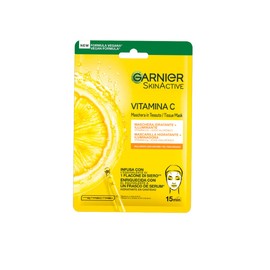 Garnier Skin Active Hydra Bomb Fabric Mask Moisturising and Brightening with Vitamin C and Hyaluronic Acid for Pale and Uneven Skin - Pack of 5