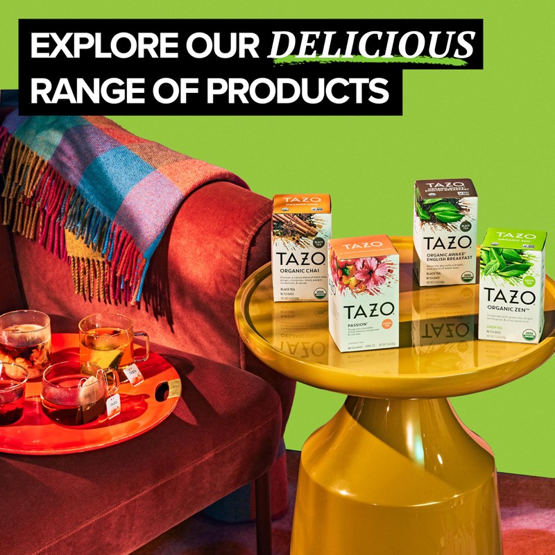 TAZO Organic Zen Green Tea, Caffeinated Tea with Refreshing Lemongrass