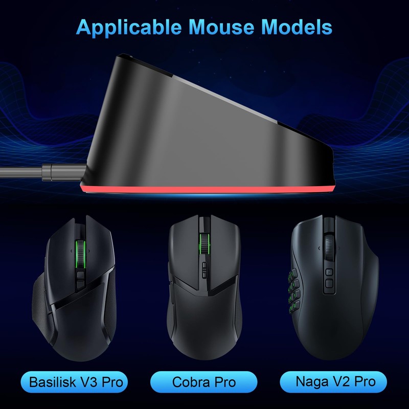 Soarking Compact Magnetic Computer Mouse Charging Dock R3 for Razer
