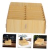 MAGICLULU Wooden Cell Phone Organizer with Compartments Multifunctional Desktop Storage