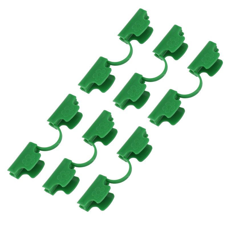 50Pcs Greenhouse Clamp PE Plastic 2 Head Plant Film Clamp