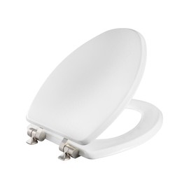 Mayfair 144nisl-000 Slow Close Elongated Toilet Seat, Molded Wood, White