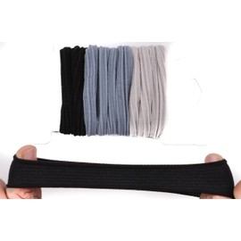 Mytoptrendz® 8 pcs Soft Wide Wide Flat Elastic Ribbon Hair Ties Thick Elastic Hair Bobbles Kids Endless Snag Free Ponios Ponytail Holder Bands For Girls Women(Grey tone)