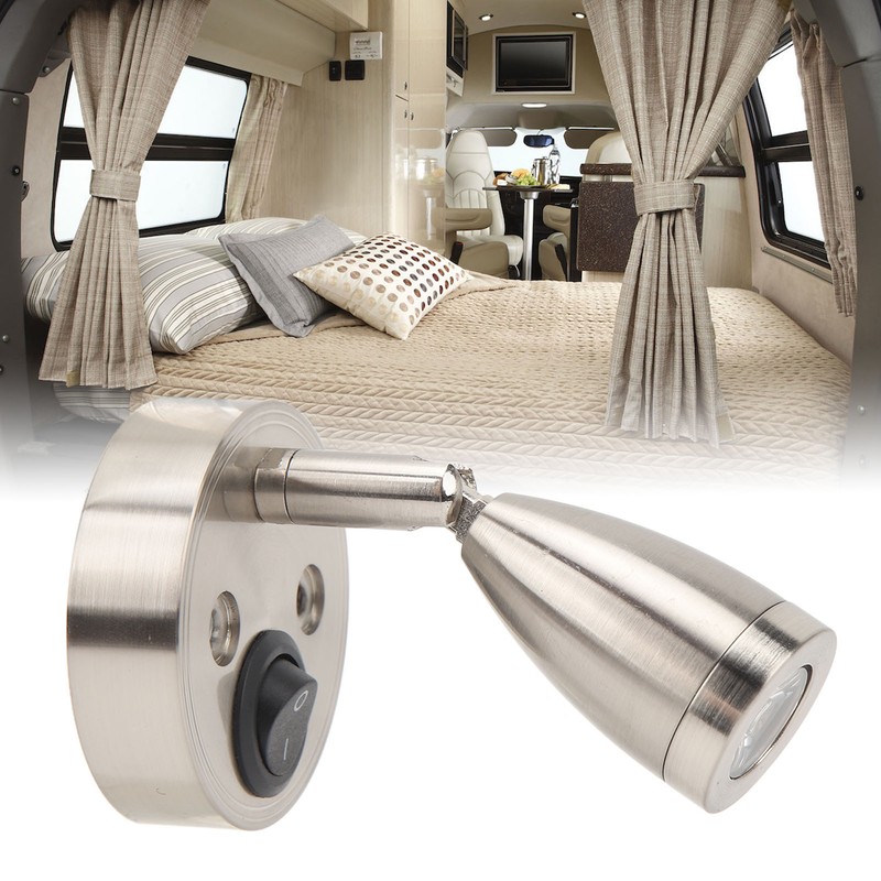 RV 12V to 24 V Reading Light Polished LED Berth