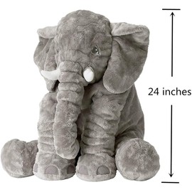 Hmcghie Giant Elephant Stuffed Animals Oversized 24 Inch Large Stuffed Elephant Pillow Toy Gray Gifts for Kids Girlfriend Home Decor
